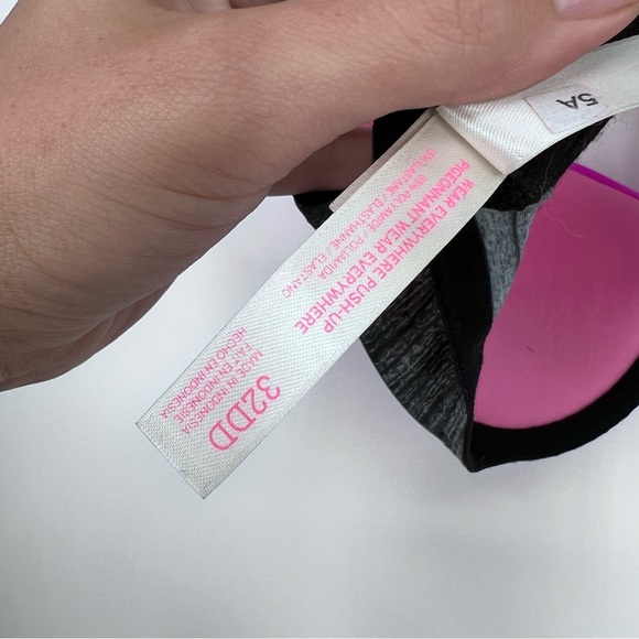 Victoria’s Secret PINK Neon Purple Heather Grey Wear Everywhere Push-Up Bra - Picture 4 of 5